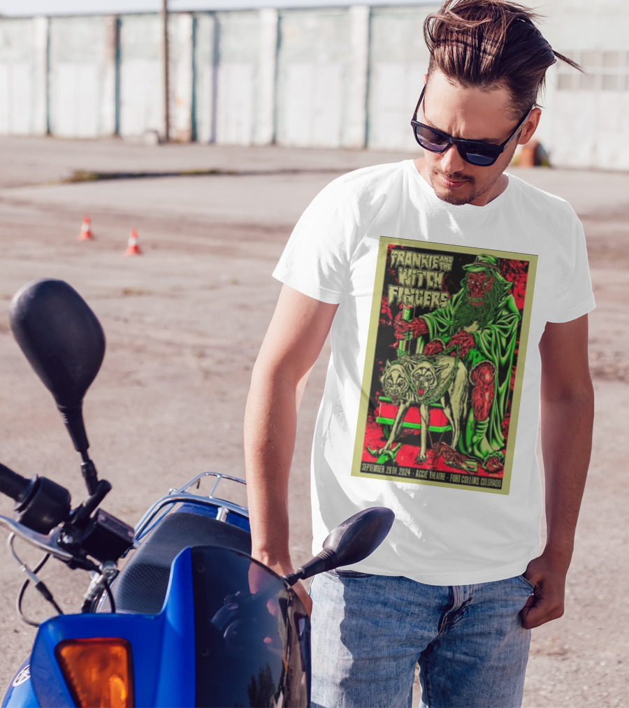 Frankie And The Witch Fingers Aggie Theatre Fort Collins September 28 2024 Vampire And Wolf T-Shirt