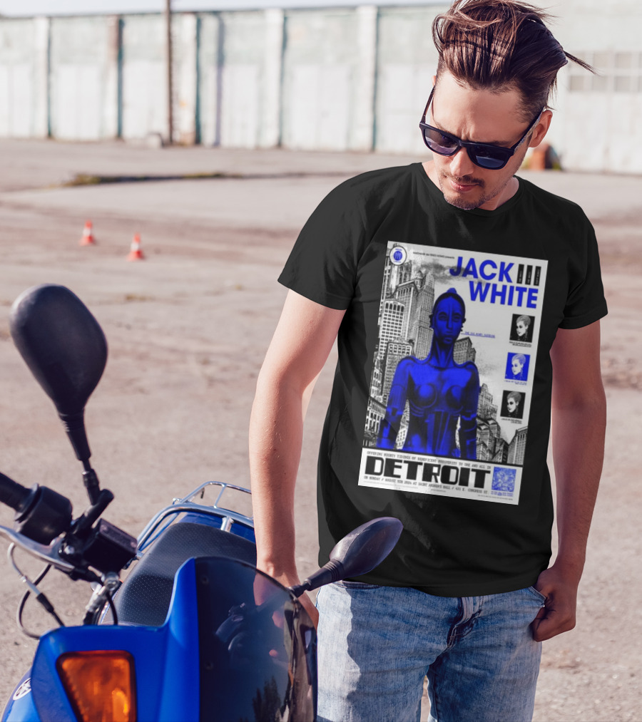 Jack White August 05 2024 Detroit St Andrew's Hall Poster Art Deco T-Shirt