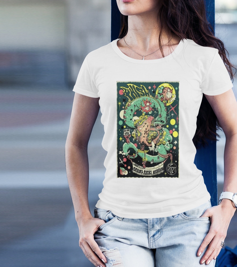 Phish Grand Rapids Michigan Van Andel Arena 2024 August 6-7 Psychedelic T-Shirt