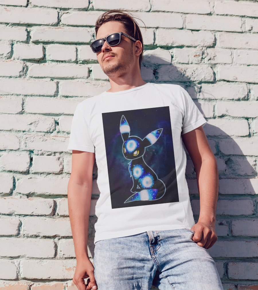 Pokemon Galaxy Umbreon Cosmic Space T-Shirt