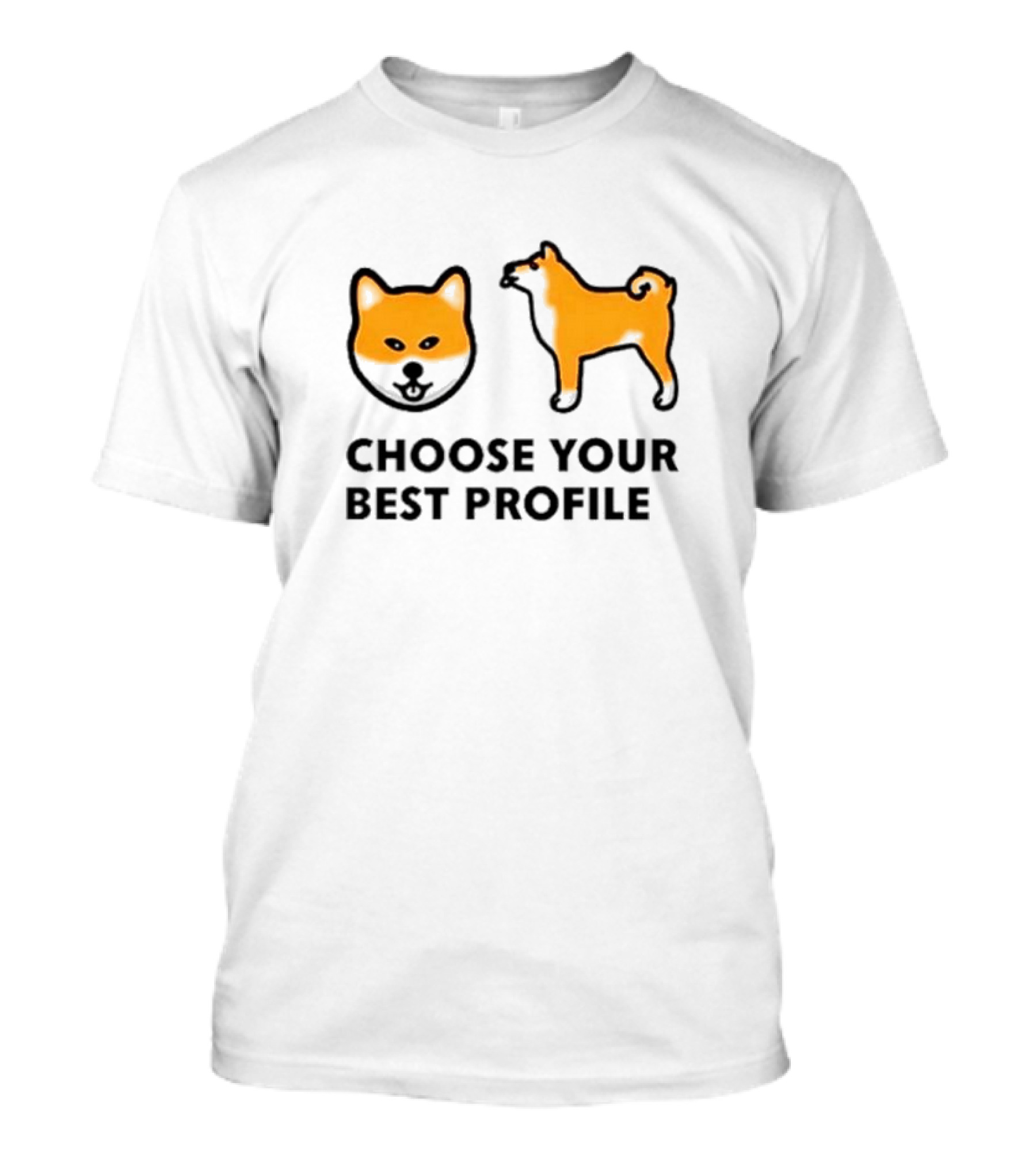 Shiba Inu Choose Your Best Profile Head And Side Views T-Shirt