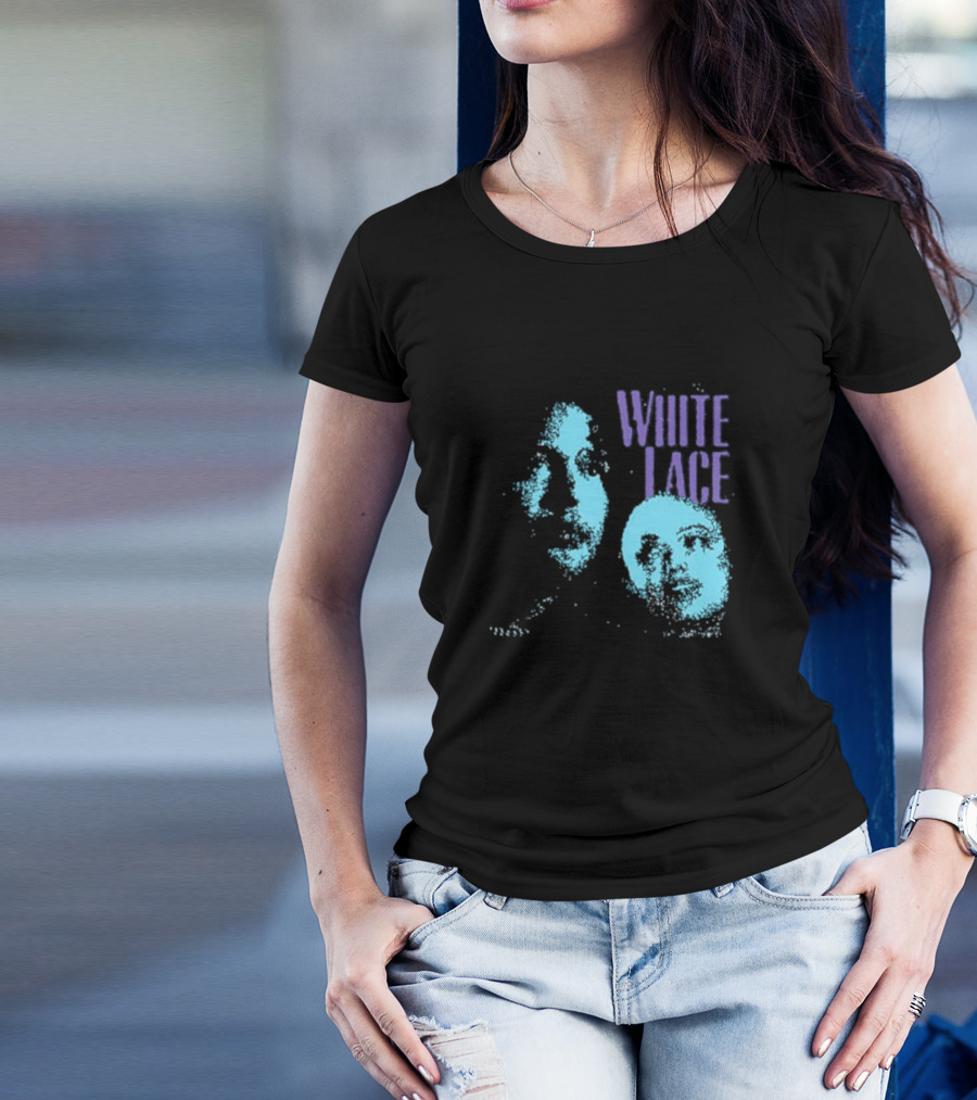 White Lace Skyler Acord Blue Faces T-Shirt