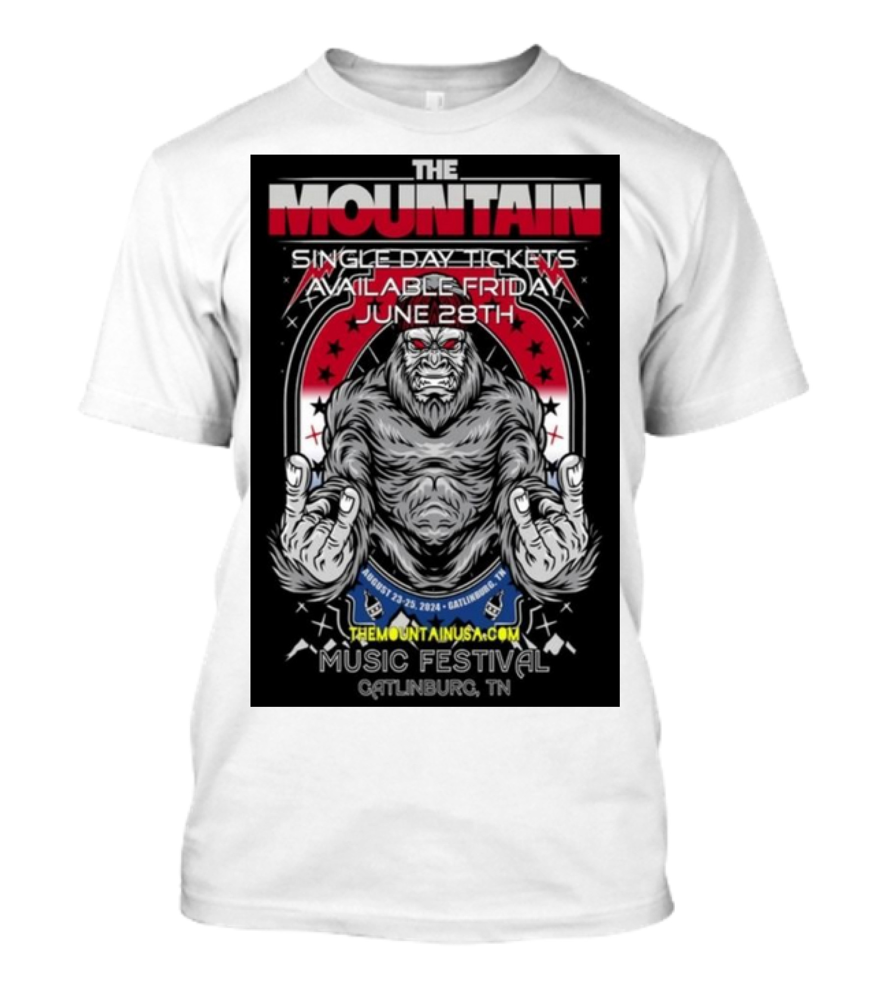 The Mountain Music Festival Gatlinburg TN June 28th 2024 Single Day Tickets Available Friday T-Shirt