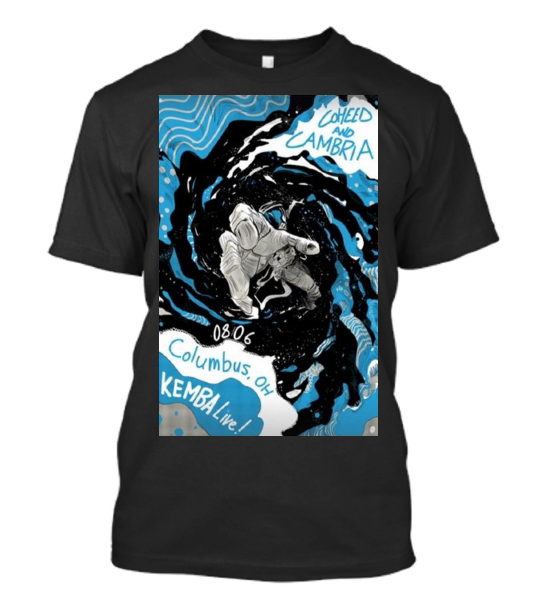Coheed And Cambria Live In Columbus OH KEMBA August 6 2024 Astronaut Swirl T-Shirt