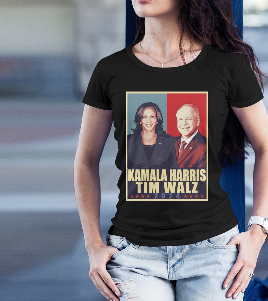 Kamala Harris Tim Walz 2024 Vintage Retro T-Shirt