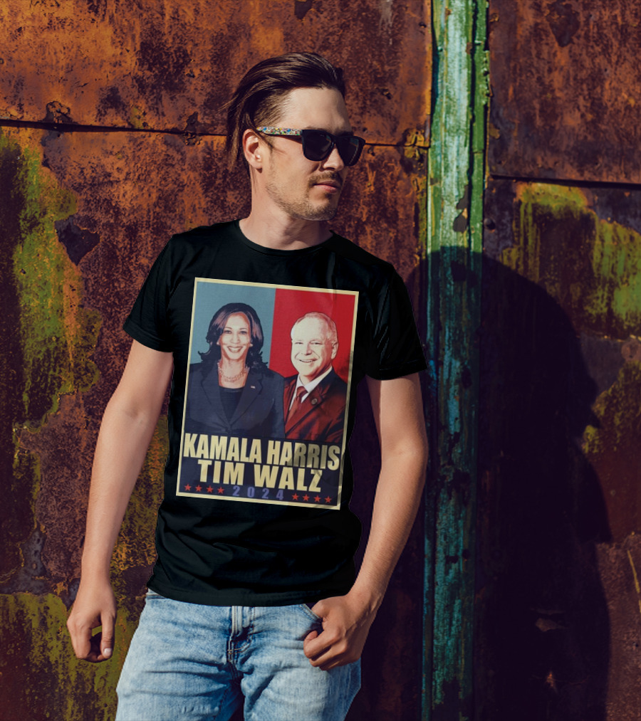 Kamala Harris Tim Walz 2024 Vintage Retro T-Shirt