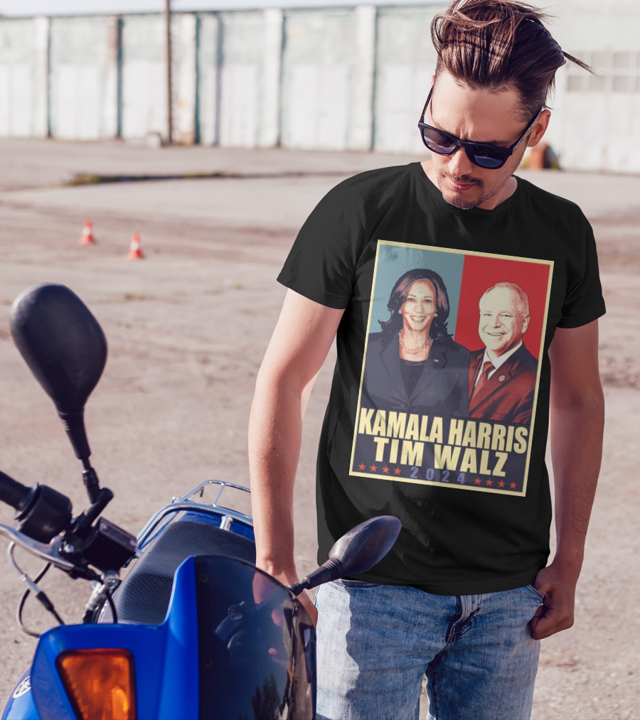 Kamala Harris Tim Walz 2024 Vintage Retro T-Shirt