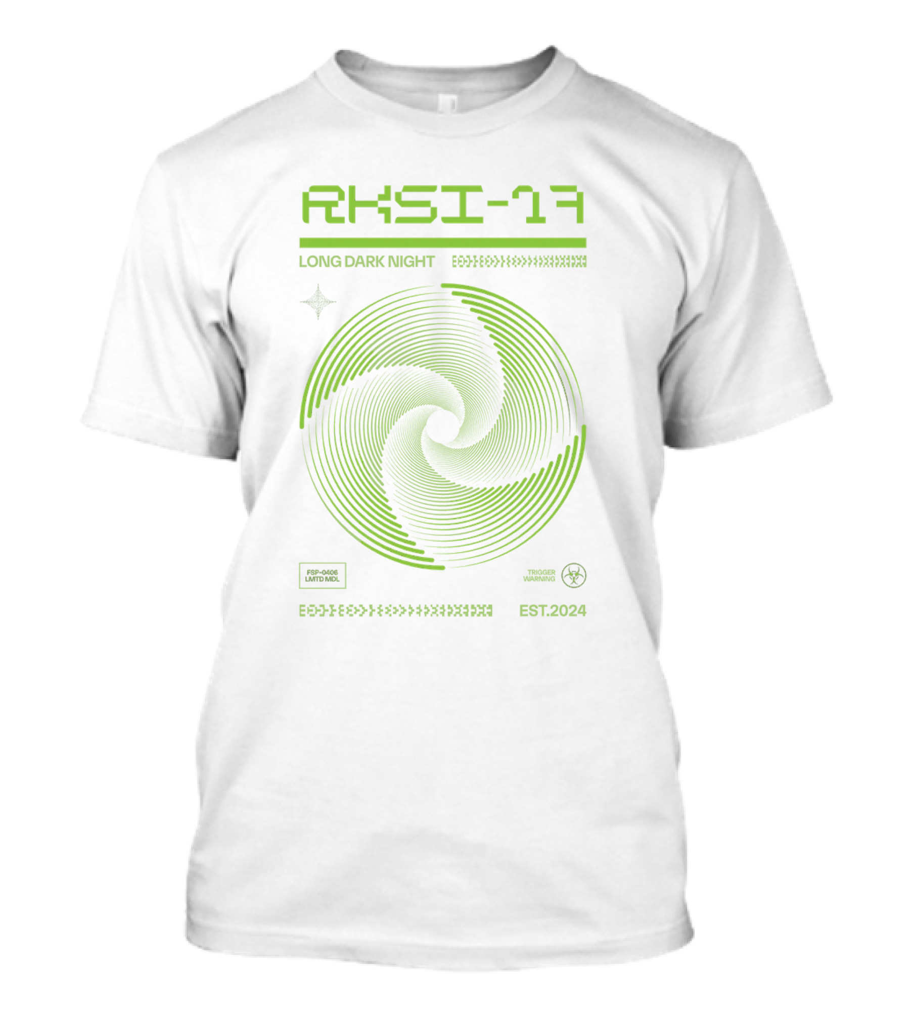 RKSI-19 Long Dark Night TRP-0406 Trigger Warning EST.2024 T-Shirt