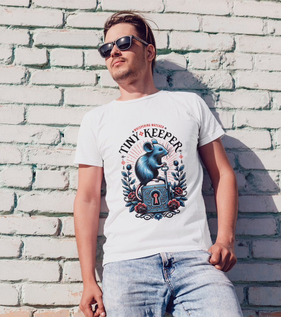 Whispering Watcher Tiny Keeper Mouse Key T-Shirt