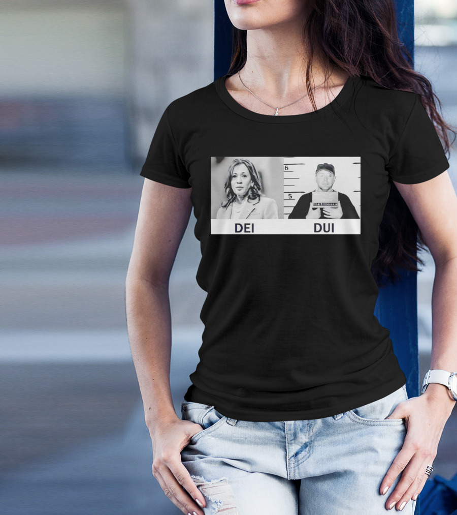 Dei Dui Kamala Harris Tim Walz Mugshot T-Shirt