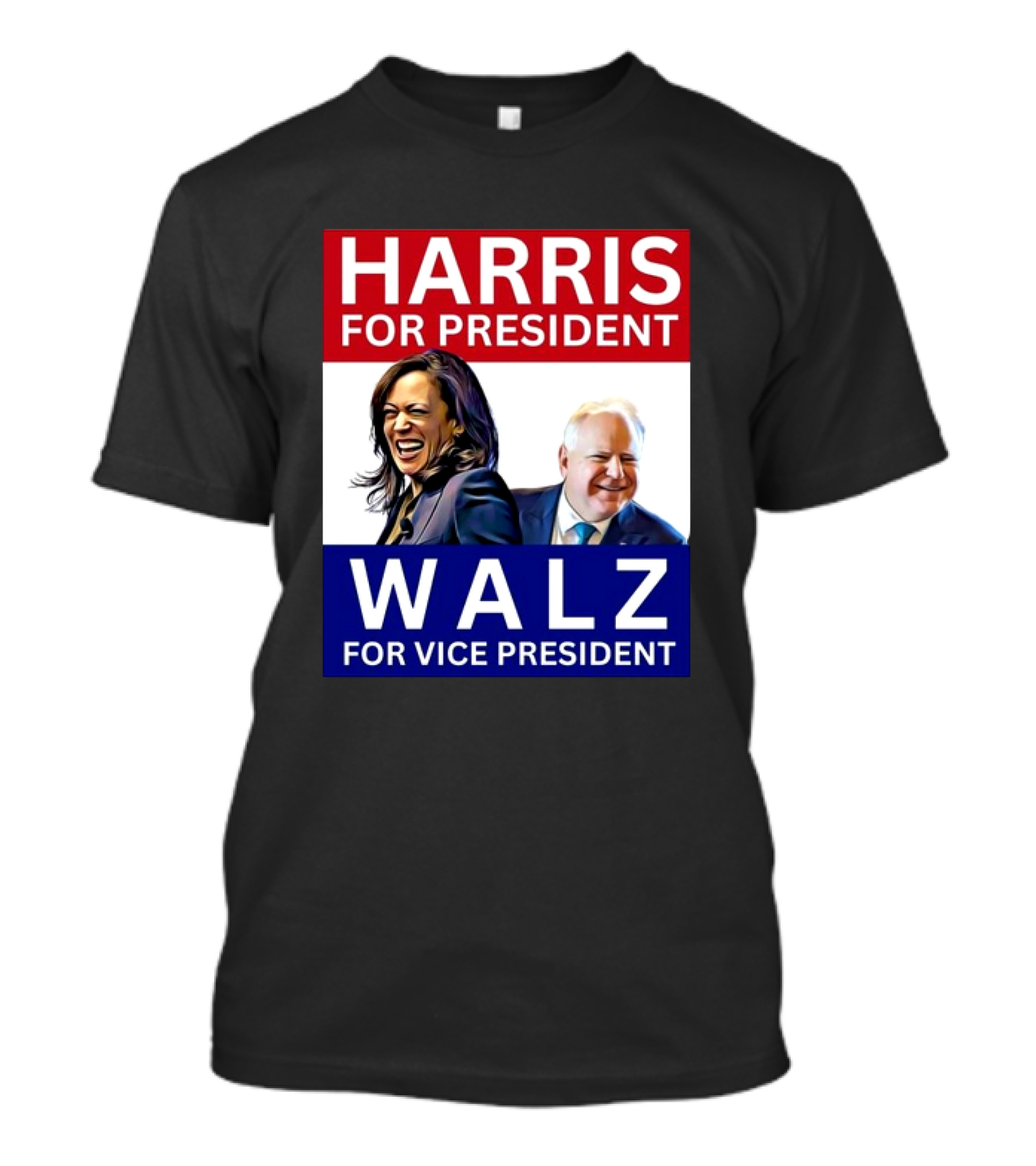 Harris For President Walz For Vice President 2024 Election Campaign T-Shirt