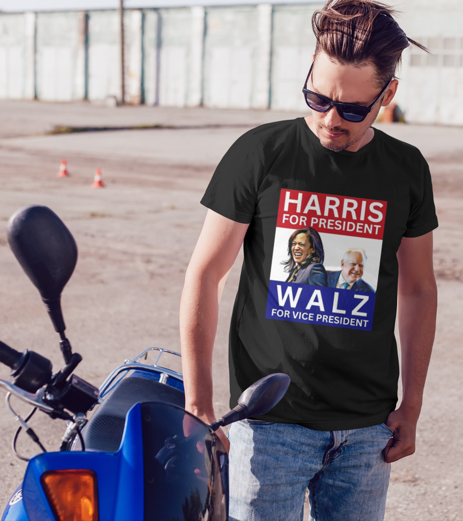 Harris For President Walz For Vice President 2024 Election Campaign T-Shirt