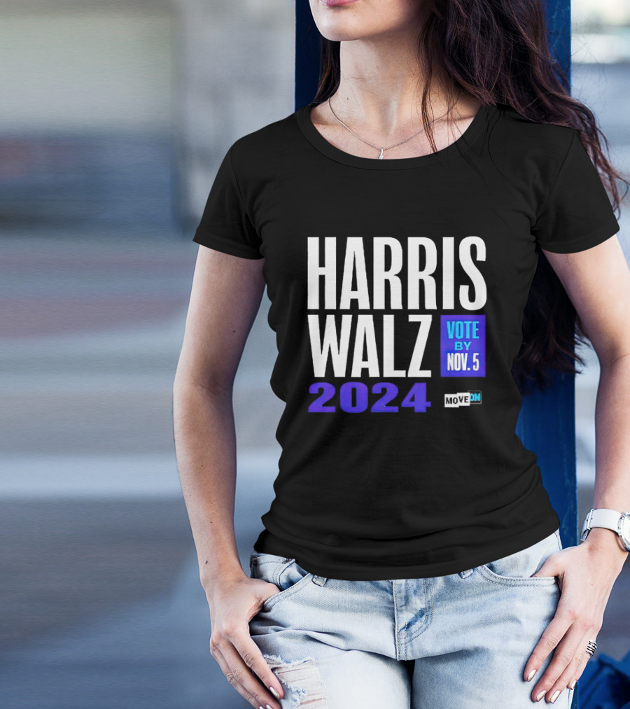 Harris Walz 2024 Vote By Nov 5 Move On T-Shirt