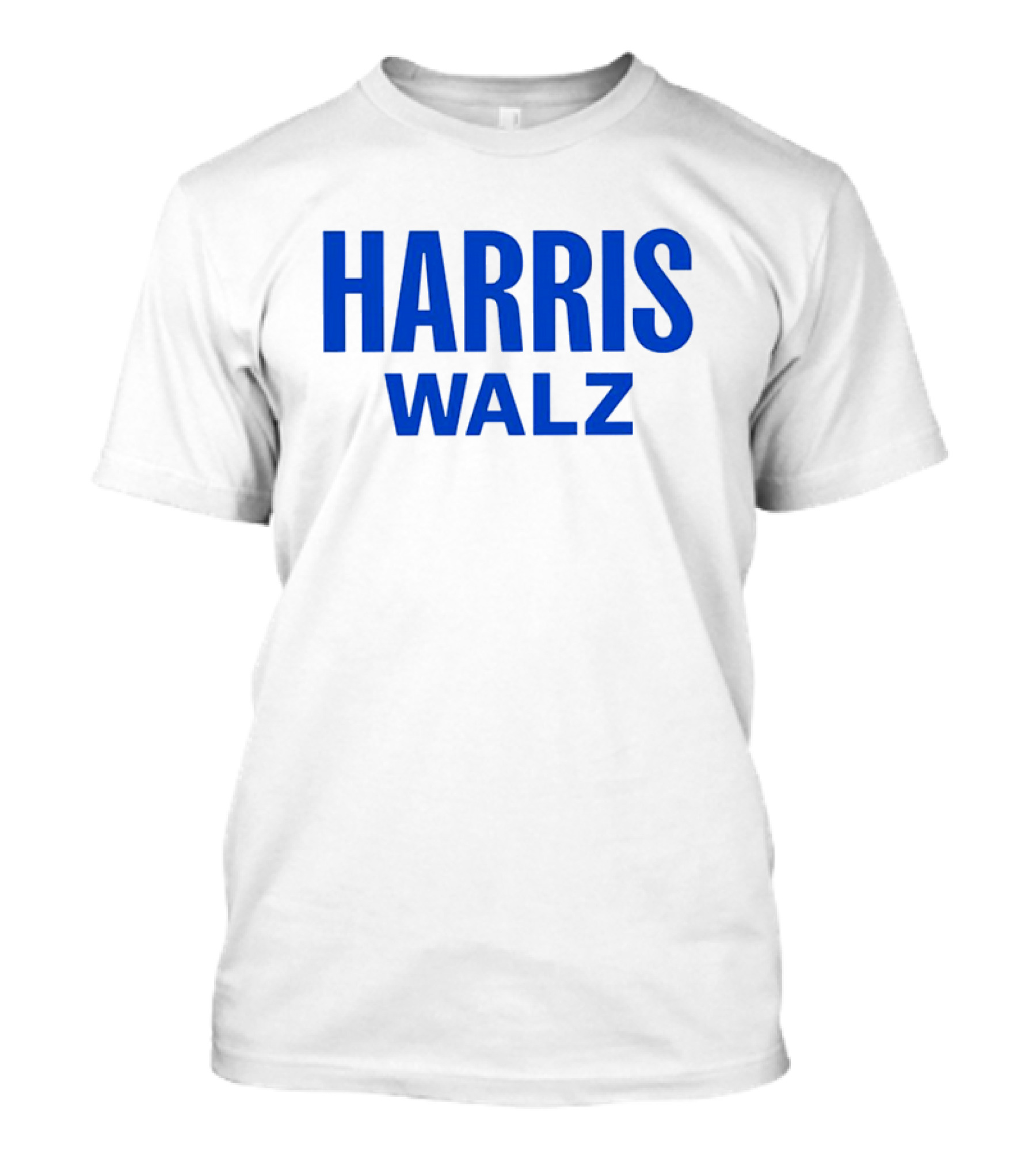 Harris Walz Ned Lamont Blue Text T-Shirt