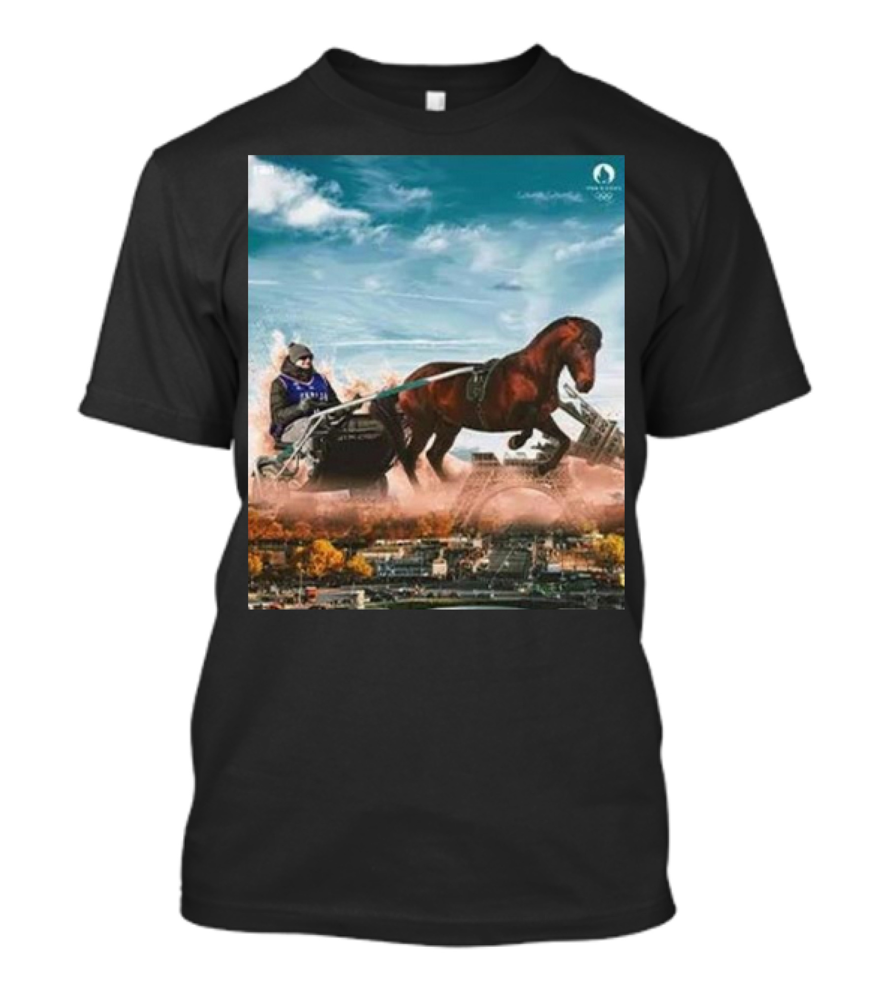 Nikola Jokic Hold Your Horses With Joker Paris Scenery T-Shirt