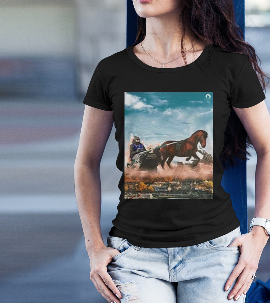 Nikola Jokic Hold Your Horses With Joker Paris Scenery T-Shirt