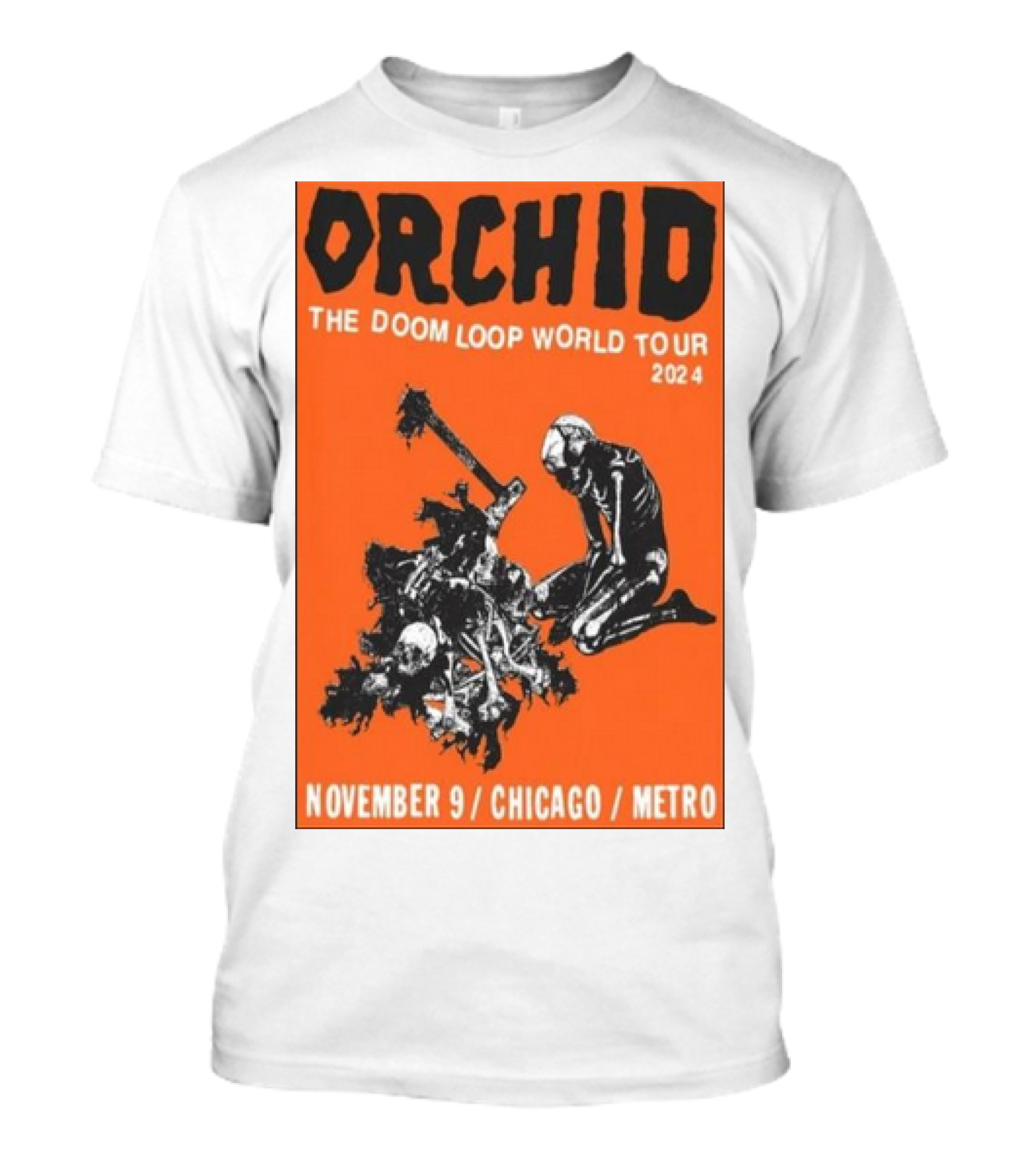 Orchid The Doom Loop World Tour November 9 2024 Chicago Metro T-Shirt