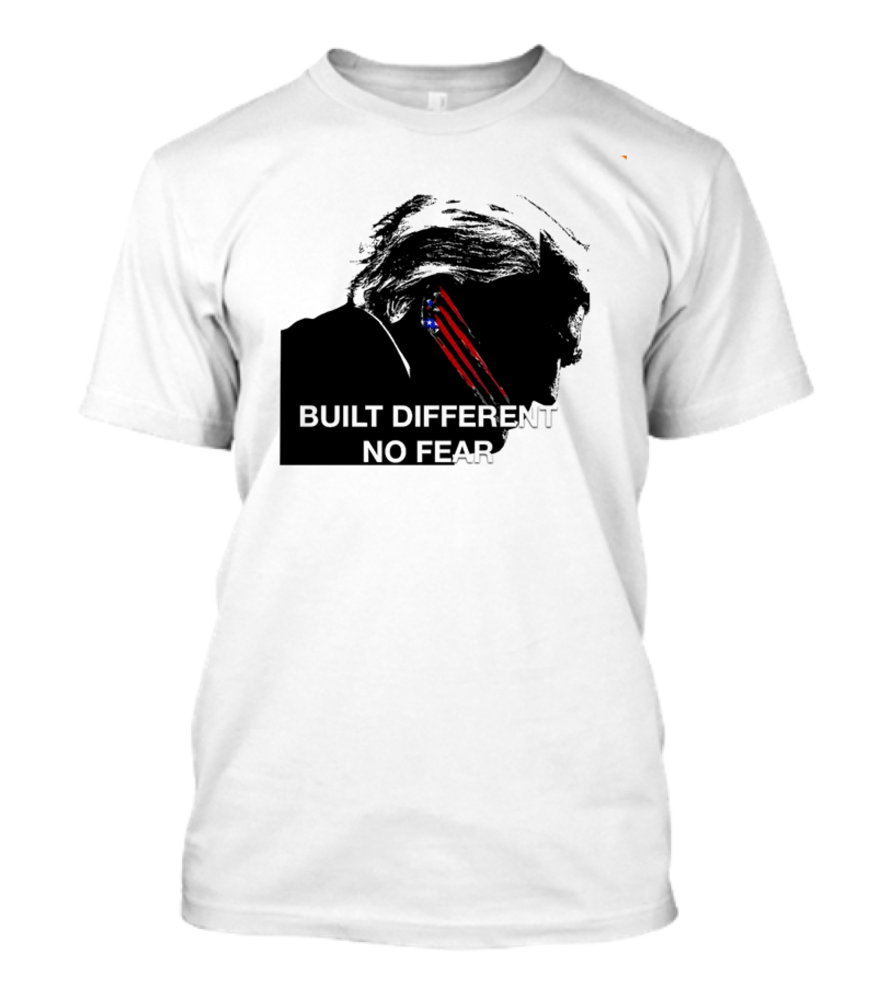 Built Different No Fear Trump Claw Stripe American Flag T-Shirt