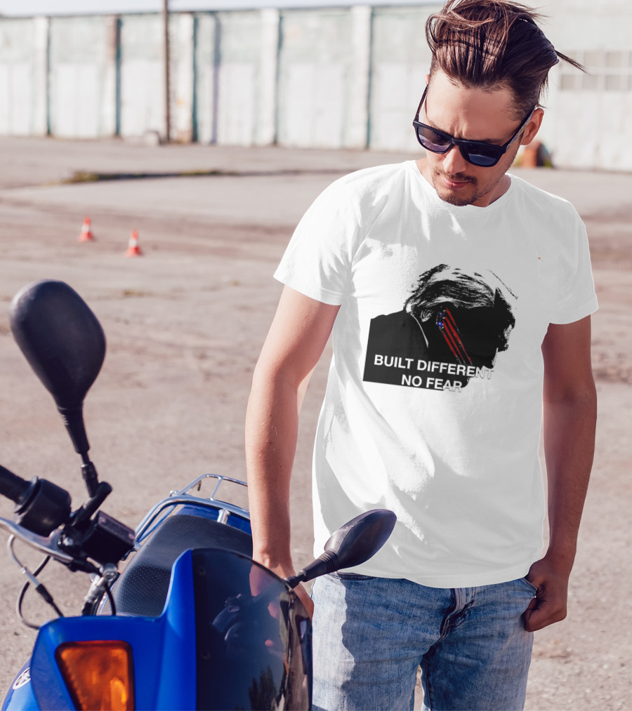 Built Different No Fear Trump Claw Stripe American Flag T-Shirt