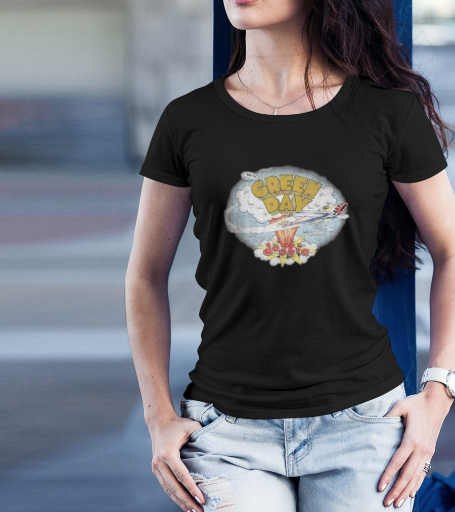 Green Day Dookie Cloud Bomb Plane T-Shirt