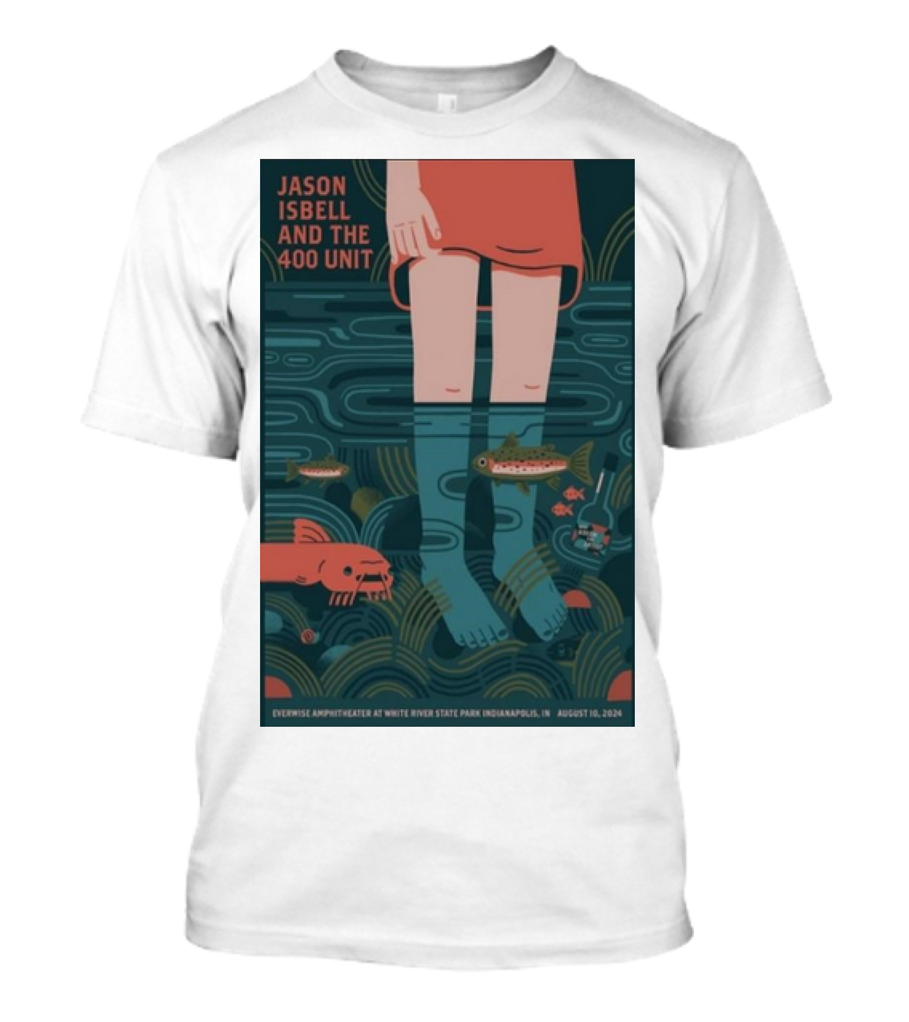 Jason Isbell And The 400 Unit White River State Park Indianapolis IN August 10 T-Shirt