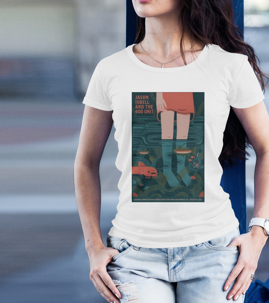Jason Isbell And The 400 Unit White River State Park Indianapolis IN August 10 T-Shirt