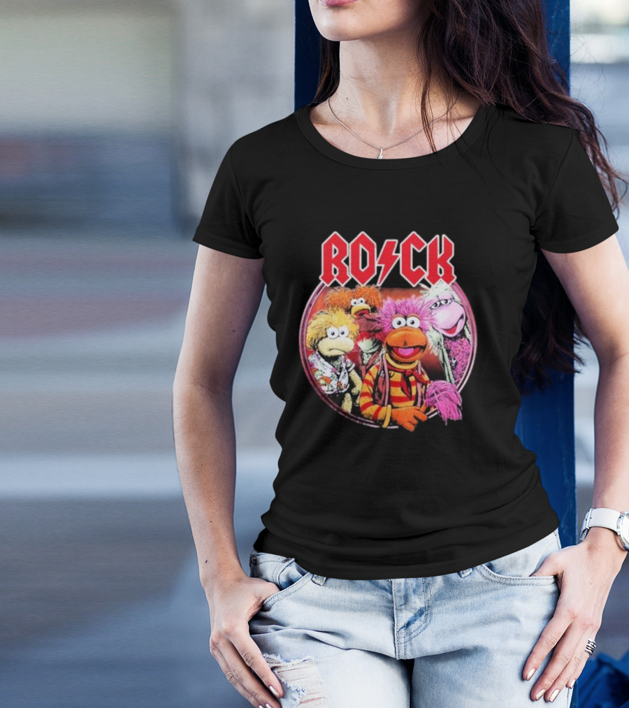 Jim Henson Fraggle Rock Characters With Iconic Rock Styling T-Shirt