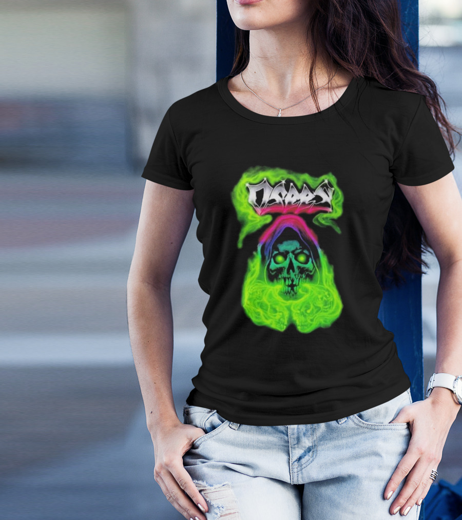 Osees X Chad Helsinki Ghost Neon Skull T-Shirt