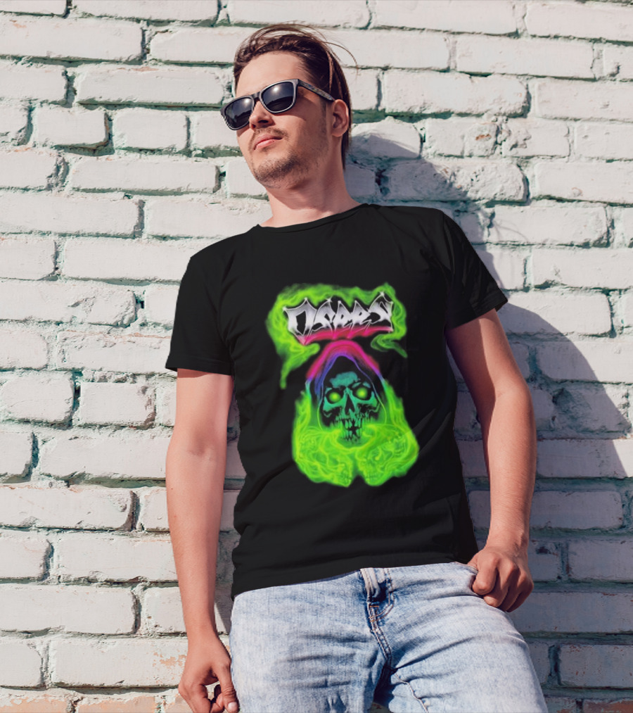 Osees X Chad Helsinki Ghost Neon Skull T-Shirt