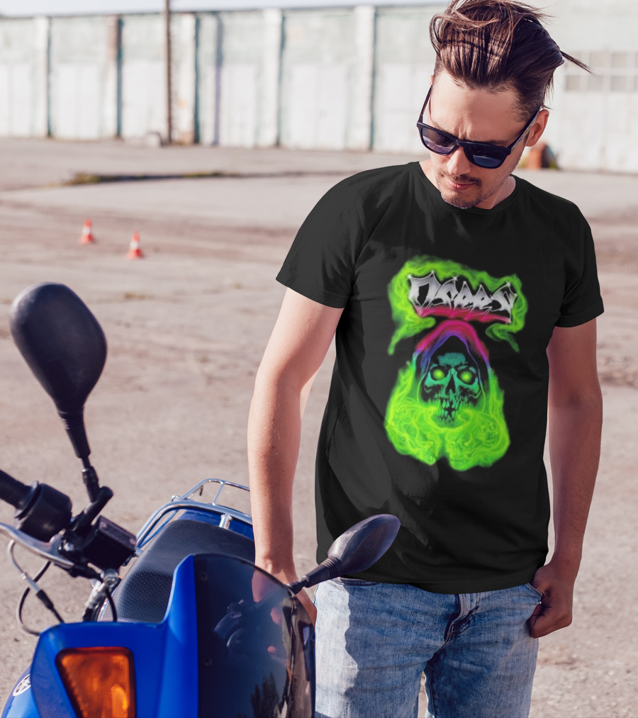 Osees X Chad Helsinki Ghost Neon Skull T-Shirt