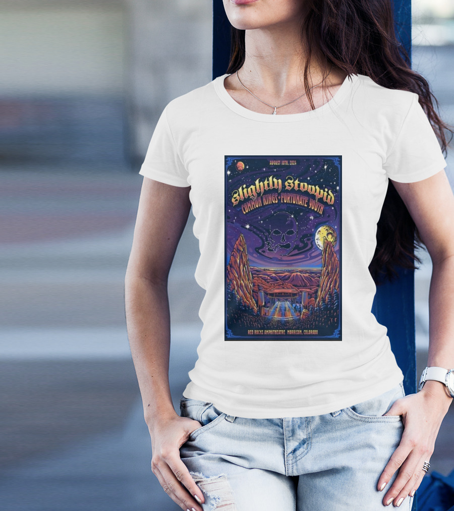 Slightly Stoopid Common Kings Fortunate Youth August 10 2024 Red Rocks Amphitheatre Morrison Colorado T-Shirt