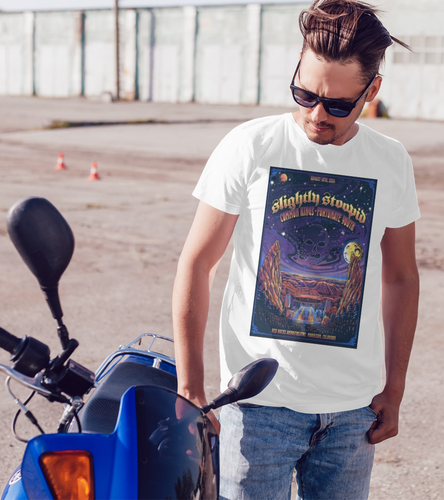 Slightly Stoopid Common Kings Fortunate Youth August 10 2024 Red Rocks Amphitheatre Morrison Colorado T-Shirt