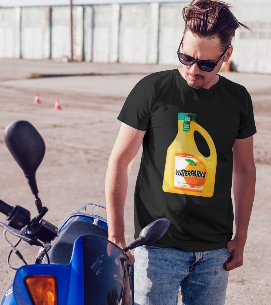 Waterparks Non GMO Fresh Taste Orange Juice Pulp Free T-Shirt