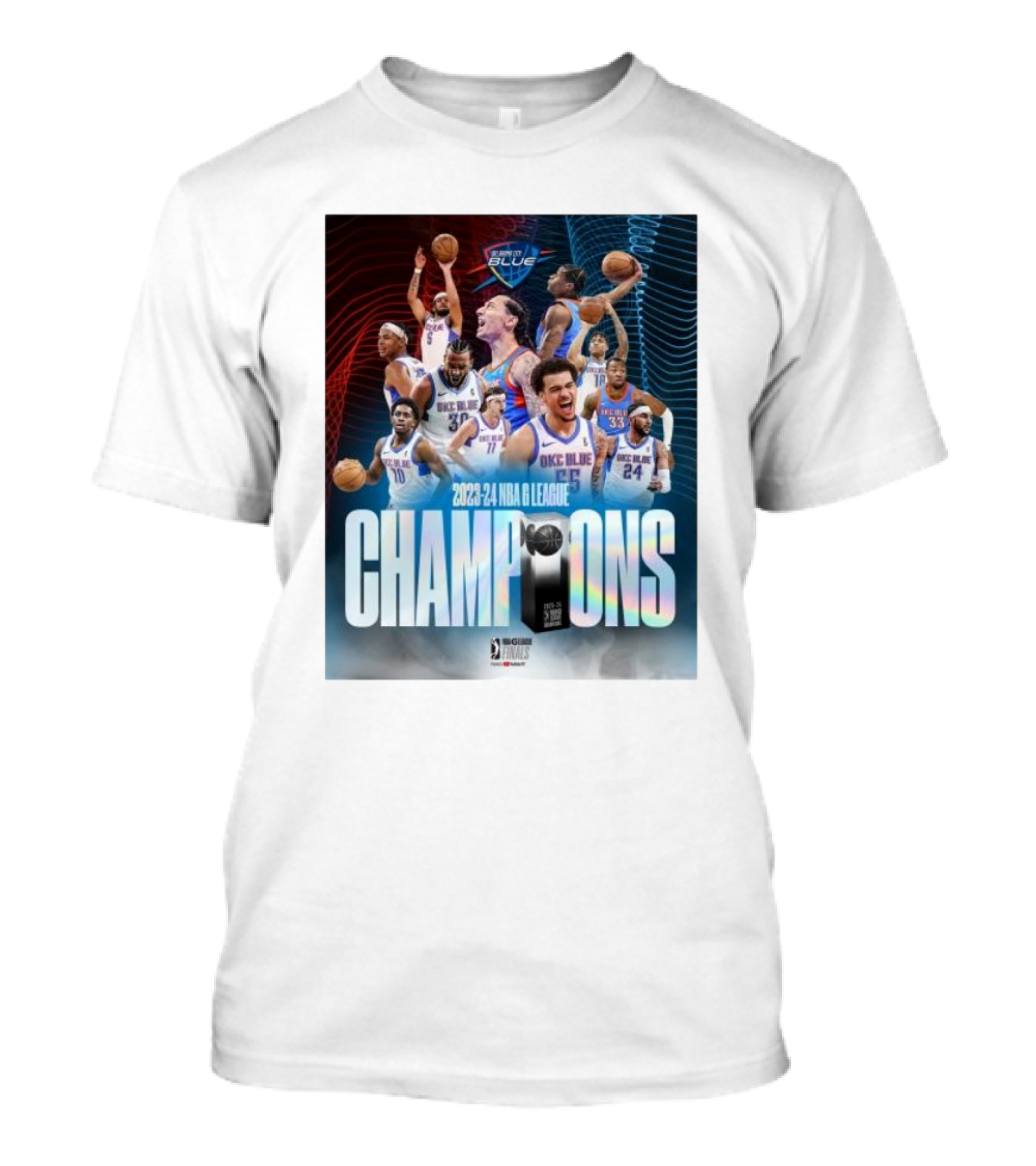 NBA G League 2023-24 Oklahoma City Blue Champions T-Shirt