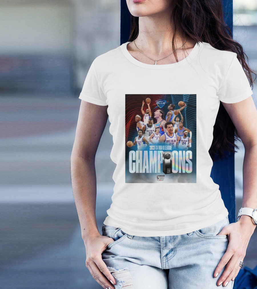NBA G League 2023-24 Oklahoma City Blue Champions T-Shirt