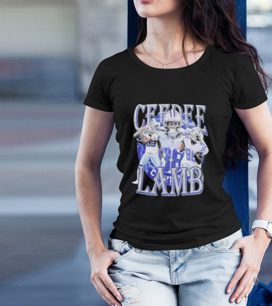 Ceedee Lamb Vintage 90s Retro Football Star Graphics T-Shirt