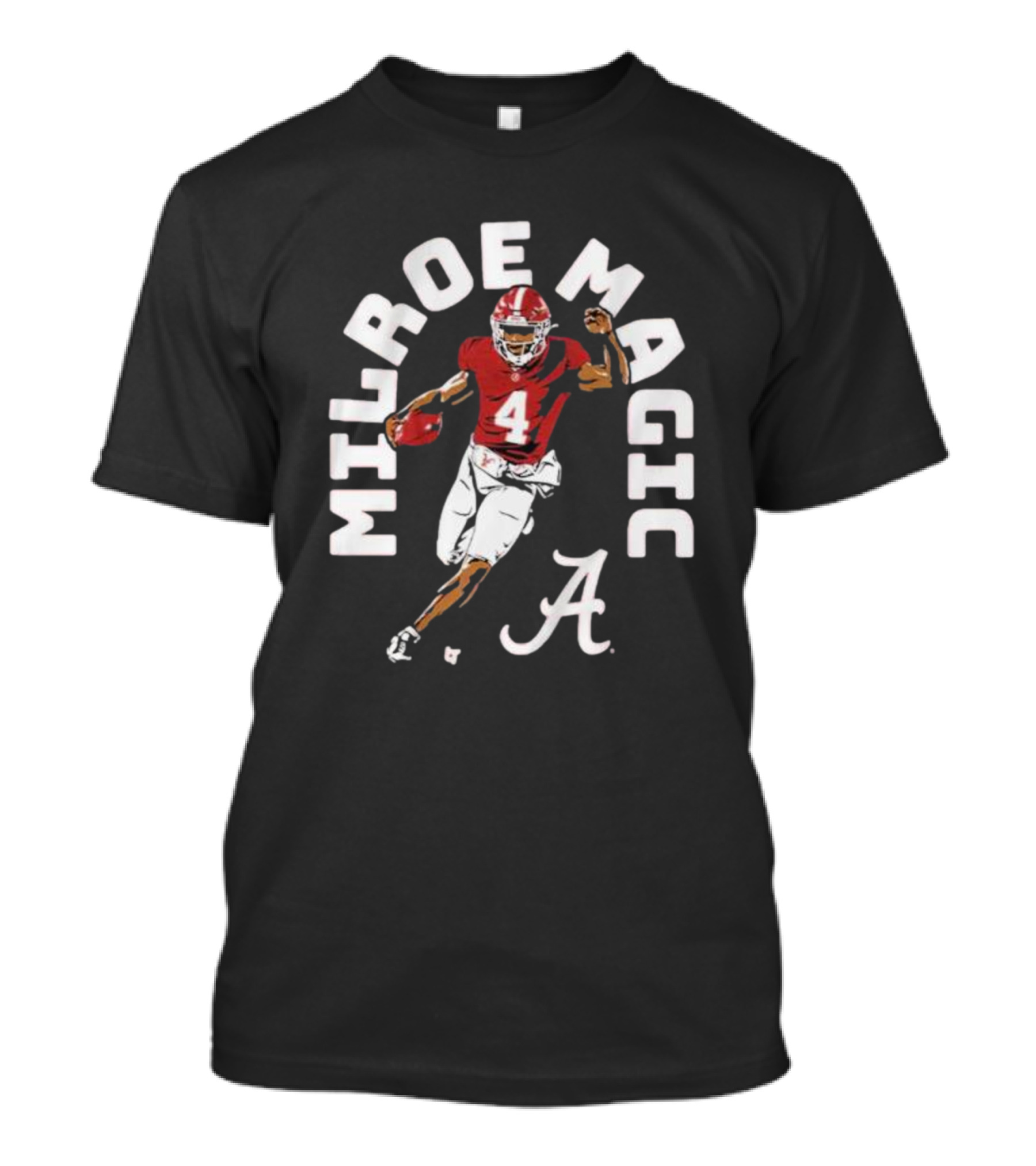 Alabama Crimson Tide Football Milroe Magic Number 4 T-Shirt