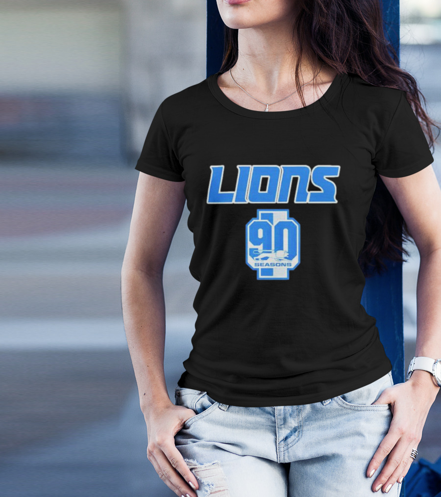 Lions 90 Seasons Celebrating Detroit Football Legacy T-Shirt