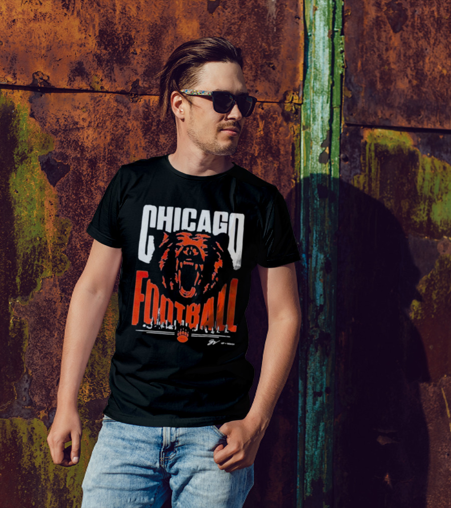 Chicago Football Bear Roar T-Shirt