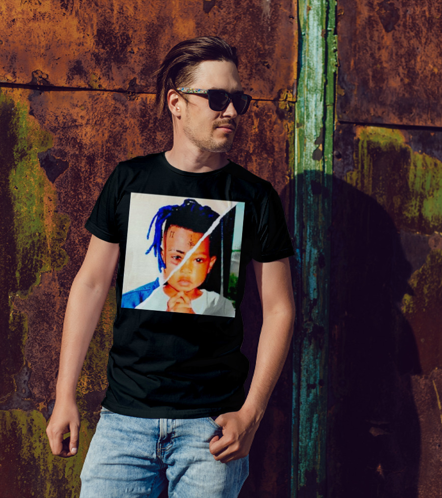 XXXTentacion Rapper Childhood And Adult Portrait Fusion T-Shirt