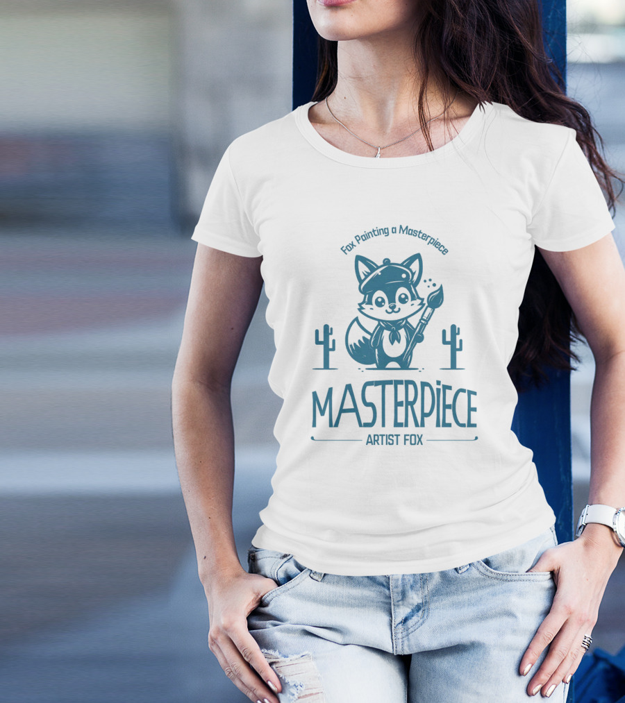 Fox Painting A Masterpiece Artist Fox MASTERPiECE T-Shirt