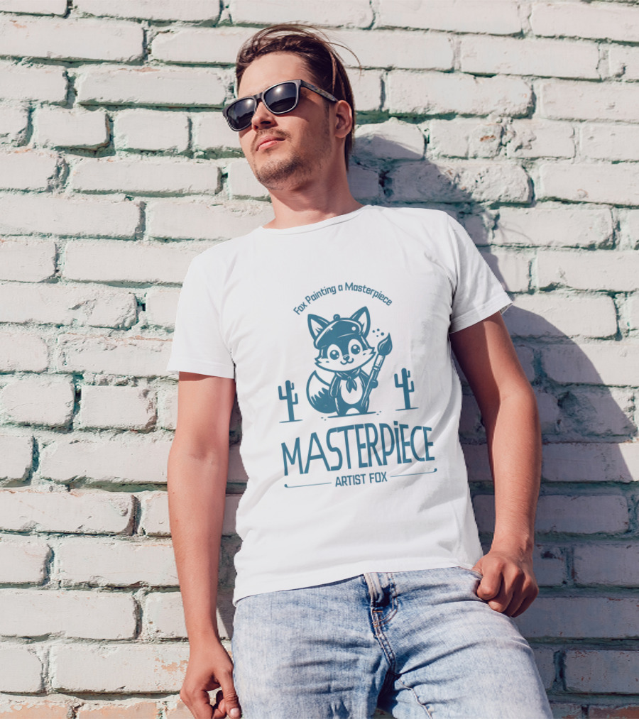 Fox Painting A Masterpiece Artist Fox MASTERPiECE T-Shirt