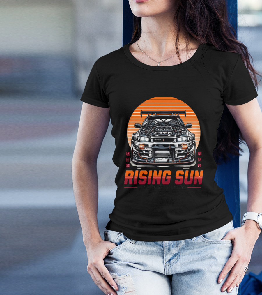 Rising Sun Grace In Motion Japanese Car Racing T-Shirt