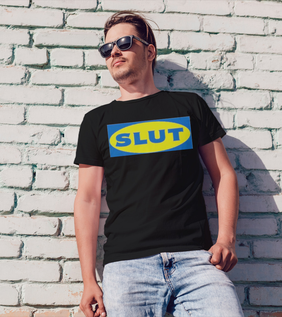 SLUT Parody Of Swedish Iconic Branding T-Shirt