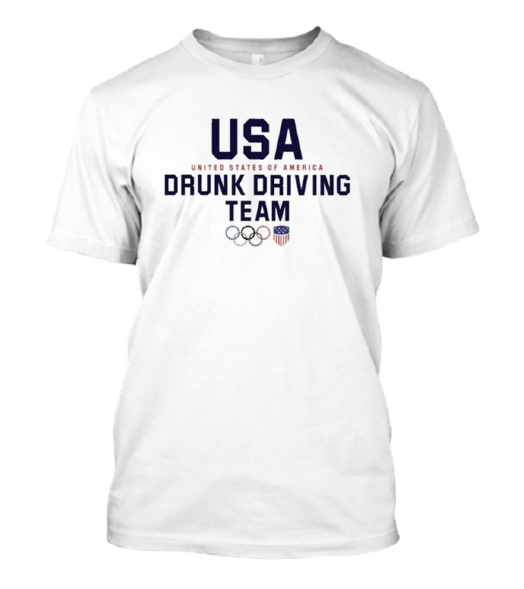 USA United States Of America Drunk Driving Team Olympic Rings T-Shirt