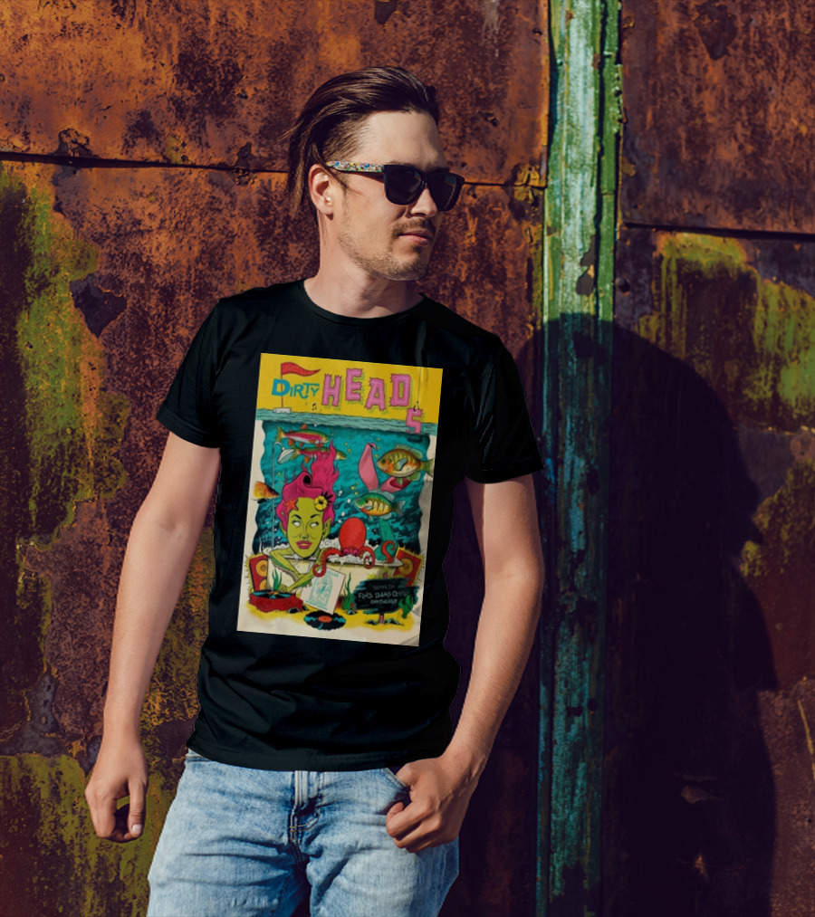 Dirty Heads Concert Poster August 16 2024 Ford Idaho Center Amphitheater Nampa ID Underwater Theme T-Shirt
