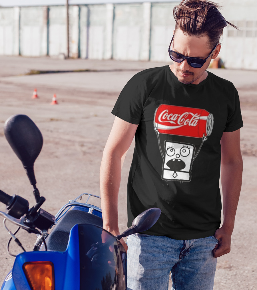 Doodlebob Holding Coca Cola Can T-Shirt