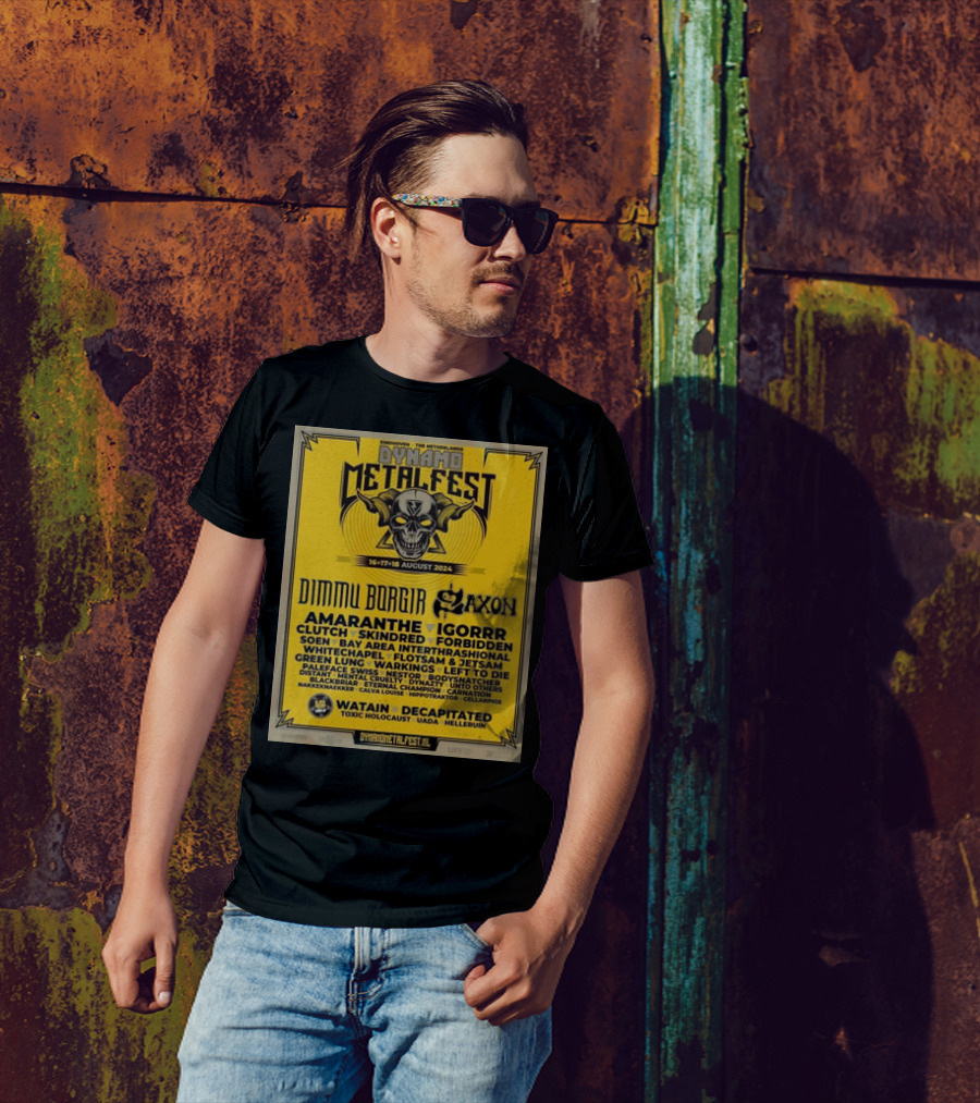 Dynamo Metal Fest 2024 Featuring Dimmu Borgir Saxon Amaranthe Igorrr Clutch Skindred Forbidden T-Shirt