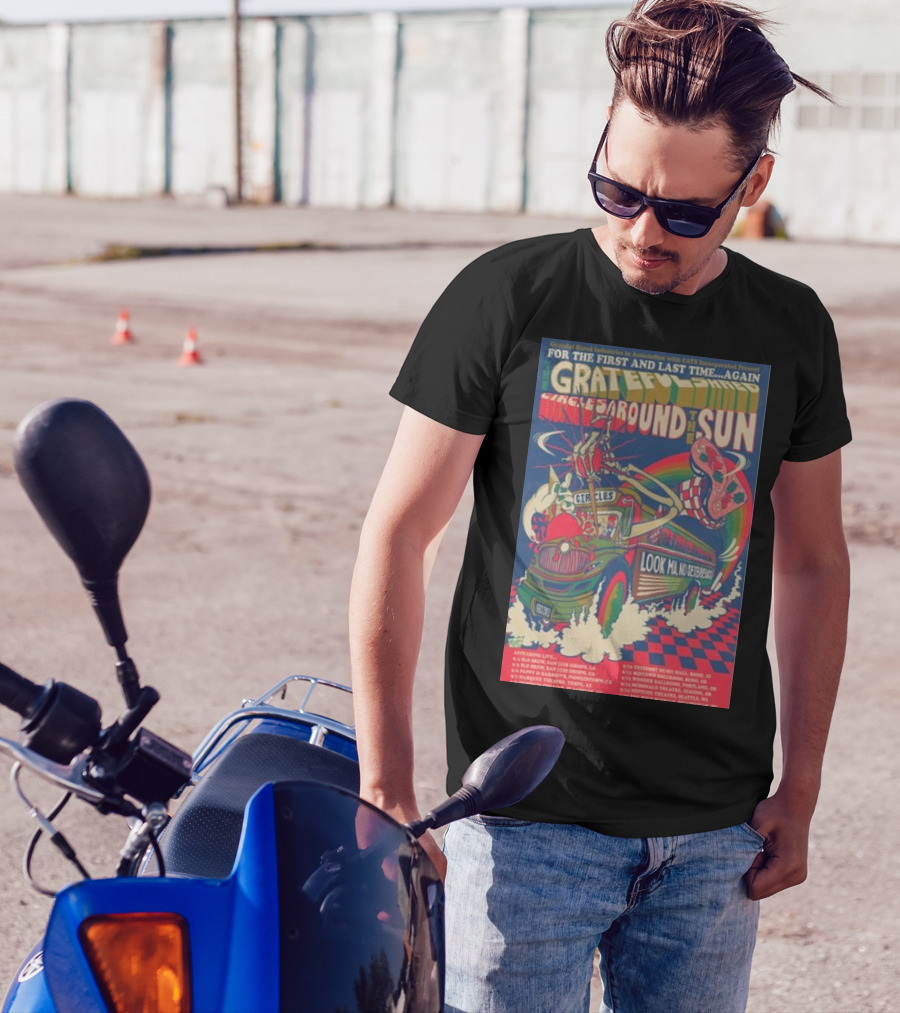 Grateful Shred Circles Around The Sun Tour Look MA, No Setbreaks Psychedelic Truck T-Shirt