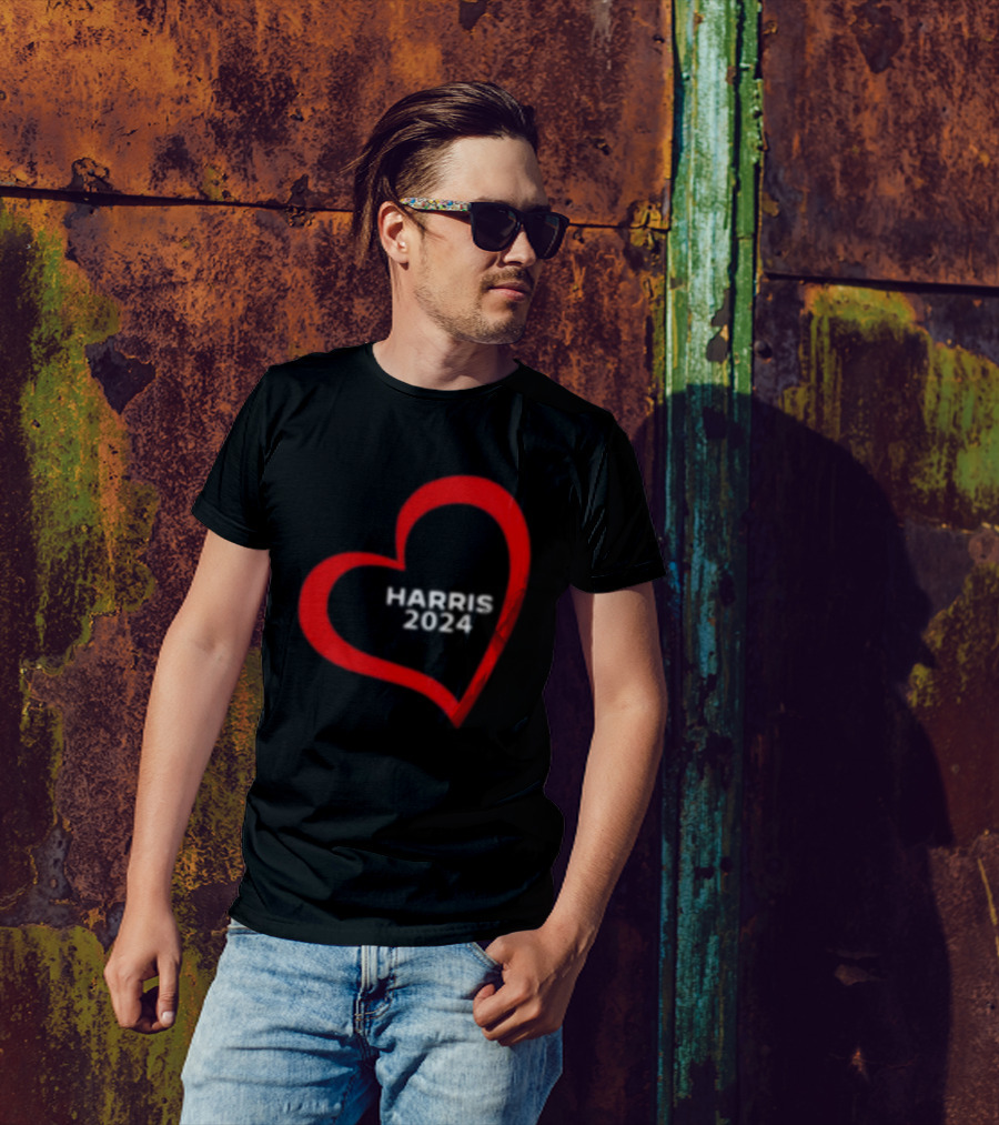 Kamala Harris Merch Vera Wang Heart Harris 2024 Campaign Support T-Shirt